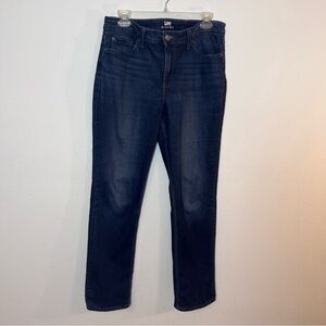 Lee Riders Women’s Mid Rise Straight Leg Jeans Dark Wash Denim Size 12